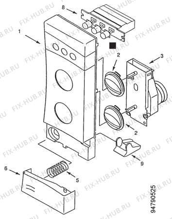 Взрыв-схема микроволновой печи Electrolux EMM1870 - Схема узла Section 2